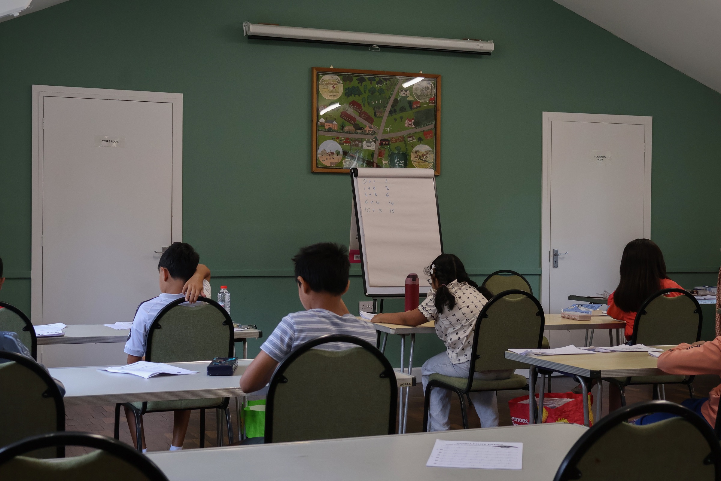 Children working quietly during a Max Tuition class