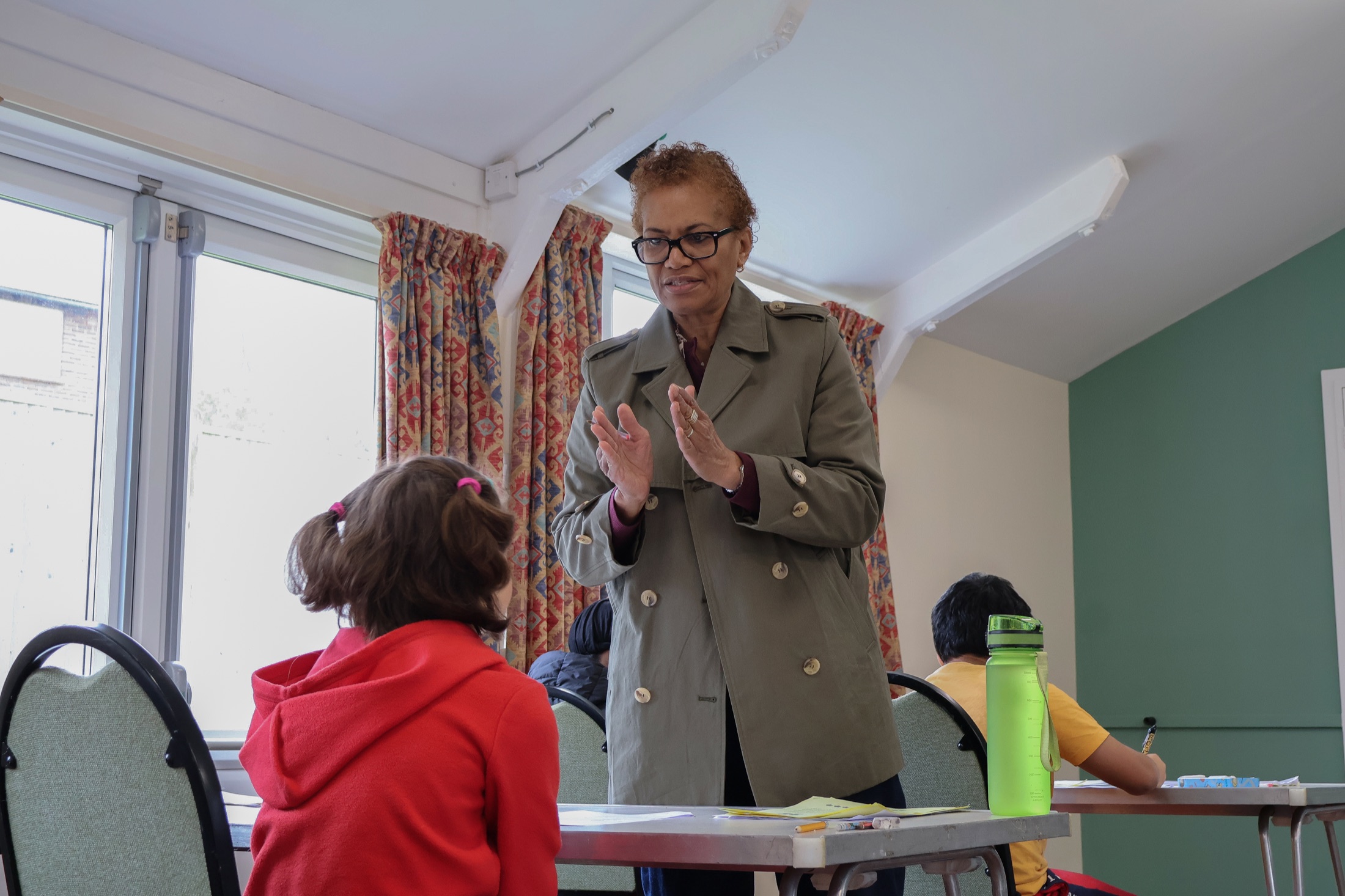 Maxine leading a Year 4 support workshop